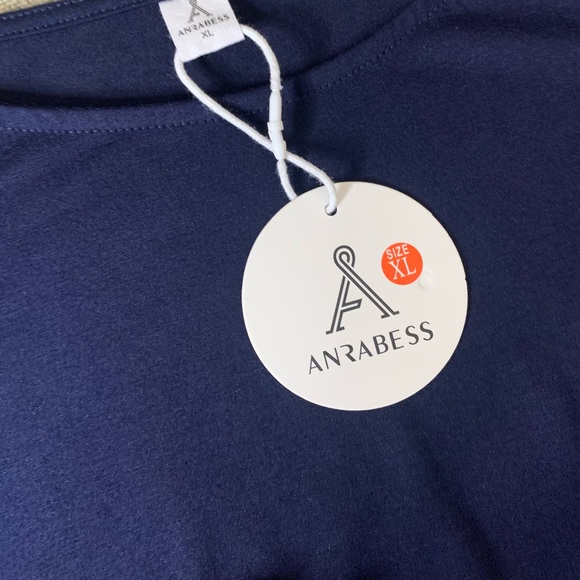 NWT ANRABESS Dress with Front Tie in Navy, Size XL - Picture 7 of 11